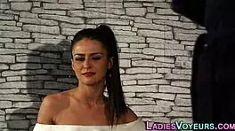 Cfnm Domina Humiliates Loser in Public