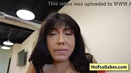 Petite brunette rubs clit, gets pussy fingered deep