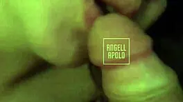 my latina girlfriend gives blowjob in front of mirrow till i cum alot