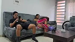 Nalas sucking two delicious cocks with wet licks