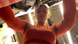 18-19 Year Old Amateur Masturbates Big Tits And Ass In Public For Orgasm