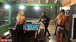 Blonde Gives Her Ass To Tattooed Friend
