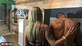 Blonde Gives Her Ass To Tattooed Friend