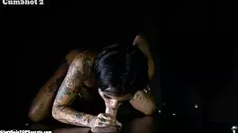 Brunette amateur loves big cock blowjob and cumshot
