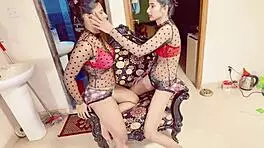 Interracial FFM Threesome With Cowgirl Cock Riding Action