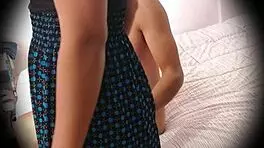 University wife cheats with professor, moaning in orgasm under her skirt 😏