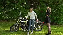 Risky Sex On A Motorcycle In The Park