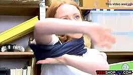 Redhead teen gets caught stealing in reality