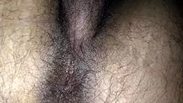 hairy straight guy experiments with virgin ass and cums