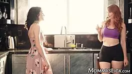 Redhead Kendra James Intriguingly Fingers Licks and Eats Petite Rosalyn Sphinx's Pussy