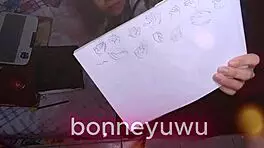 Bonneyuwu Shows Tail In Bed While Studying