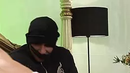 Does this lingerie brunette fuck passionately while her husband watches?