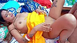 Juicy hot indian housewife romantic bedroom sex