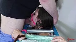 throat fucked submissive gives in to dom