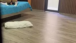 I spot my stepdaughter in school uniform with dildo in ass and masturbate to her moans until I cum