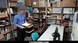 does the cute ebony teen suck dick to avoid shoplifting trouble?