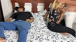 Movie night with best friend, I fuck his Latina girlfriend