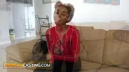 Big tits african steamy interracial sex at amateur casting