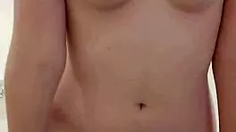 barely legal pale teen with puffy nipples masturbates