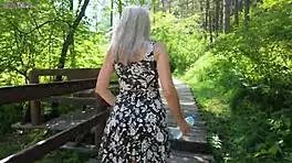 Remote Controlled Vibrator in Park - Sweet Girl Gets an Orgasm