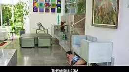 tiny asian beauty mina luxx sucks her bfs thick cock after game of hide and seek