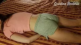 BRUNETTE SKINNY GIRL MASTURBATES INTENSELY IN HER HOMEMADE WORKOUT SESSION
