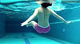 Lady Dee, The Cute Shy Czech Teen, Suggestively Enjoys Swimming Outdoors