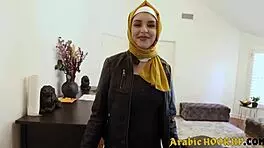 Hijab Teen Leda Lotharia's First Deepthroat and Doggystyle Fuck