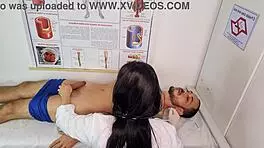 Nurse makes patient so hard