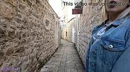 Romantic walk turns steamy with a vibrator in my pussy