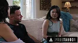 LULU CHU SHOCKED BY NEIGHBORS' INTENSE BDSM SEX TAPE WITH SETH GAMBLE AND KIMMY KIMM