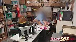 impressive brunette punished by officer