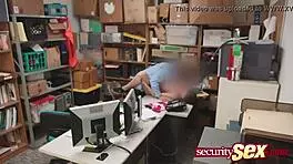 impressive brunette punished by officer