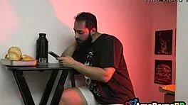 bathroom scene with young latina