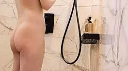 bathing of black hair japanese girl