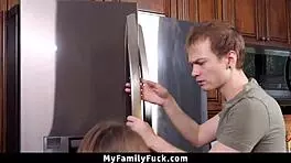 Cute teen catches guy licking pussy