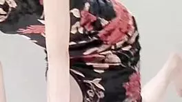 Young student in adult one piece