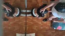 Milf in sexy clothes stockings and high heels fucked in mouth and doggy style with repeated orgasms