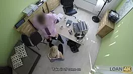will blonde angel katy rose pass the dirty office casting interview?