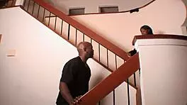 petite ebony cums on monster cock