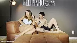 Blonde Brazilian Teen Cums Hard First Time