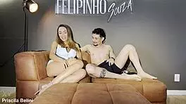 Blonde Brazilian Teen Cums Hard First Time