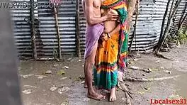 raini enjoys outdoor sex with her bengali boudi friend in the country ranch during a webcam session
