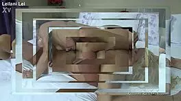 blonde milf and petite girl have sex after workout