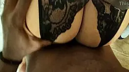 teacher moans loudly with young black student