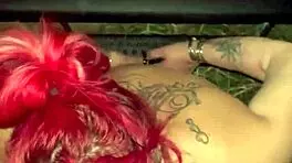 Redhead streetwalker strips naked to suck dick in truck backseat lets guy cum in whore mouth