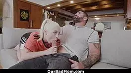 a proper stepfamily threesome in the living room - ourbadmom