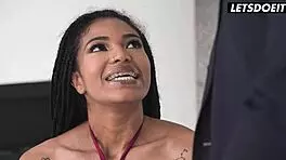 young ebony slut tina fire gets her tight ass slammed by black cock - letsdoeit