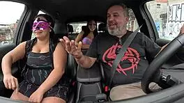 Wife sneaks into husband's car ride while he's at work - leticia gomes