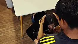 el novio de mi hijastra se follo a mi esposa y le dimos doble penetracion en su coño y trago todo mi semen en un trio